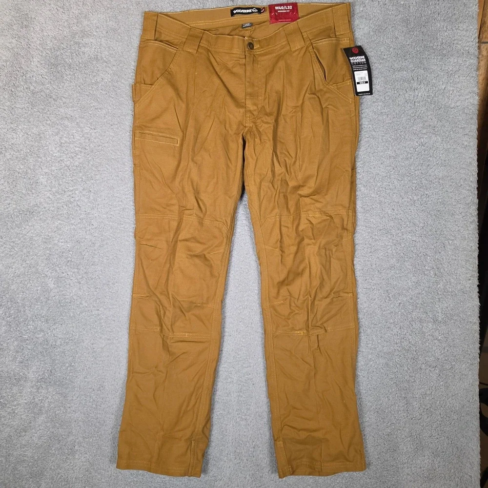 Wolverine Guardian Cargo Pant Mens 40x32 Cedar New Stretch Canvas Cotton‎ Work